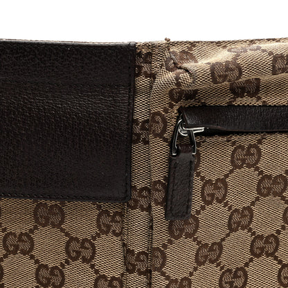 Gucci GG Monogram Double Pocket Belt Bag Dark Brown 9 of 11