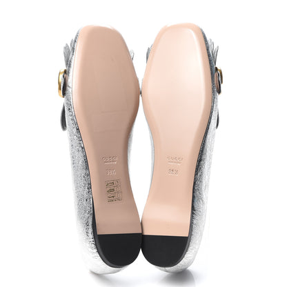Gucci Galassia GG Marmont Fringe Flats 38.5 Argento 5 of 8