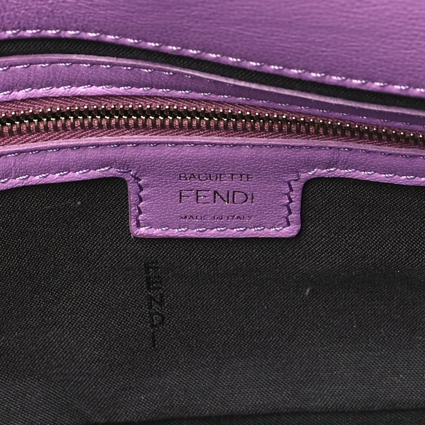 Nappa FF 1974 Embossed Baguette Agapanto