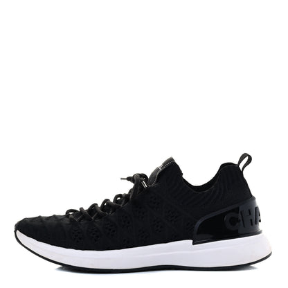 Chanel Fabric Logo Sneakers 38 Black 2 of 17