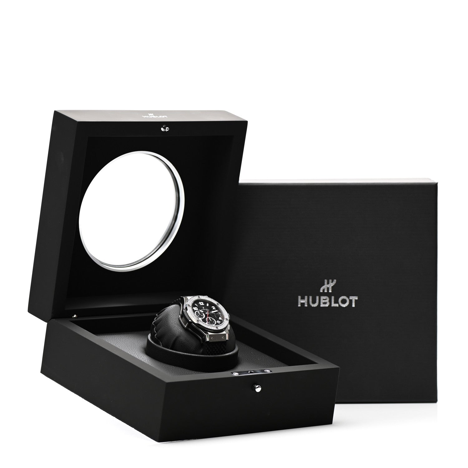 Hublot Stainless Steel Rubber Diamond Pave Bezel 41mm Big Bang Automatic Watch Black 341.SX.130.RX.114 5 of 5