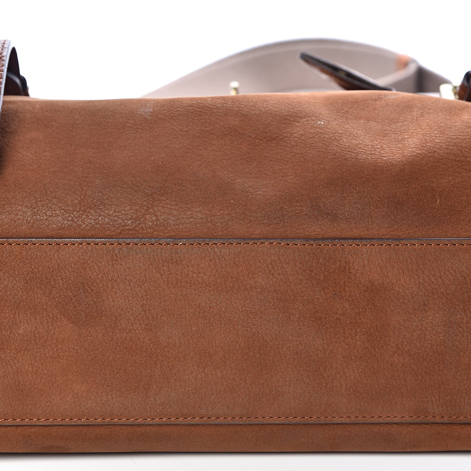 Mulberry Embossed Crocodile Calfskin Nubuck Ted Convertible Messenger Bag Cognac 10 of 11