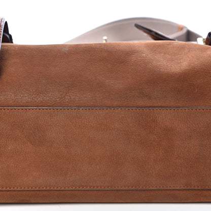 Mulberry Embossed Crocodile Calfskin Nubuck Ted Convertible Messenger Bag Cognac 10 of 11