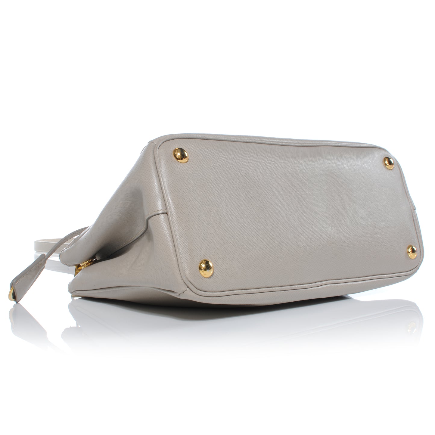 Saffiano Lux Double Zip Tote Pomice