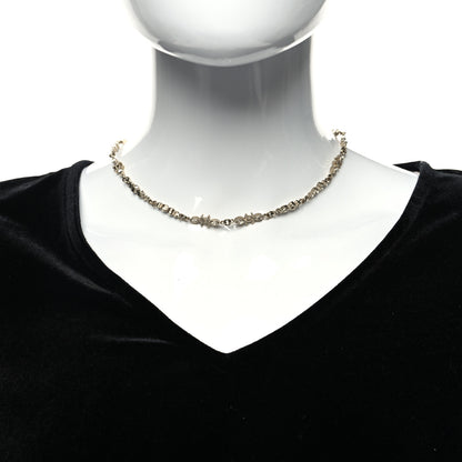 Chanel Crystal CC Short Necklace Gold 2 of 5