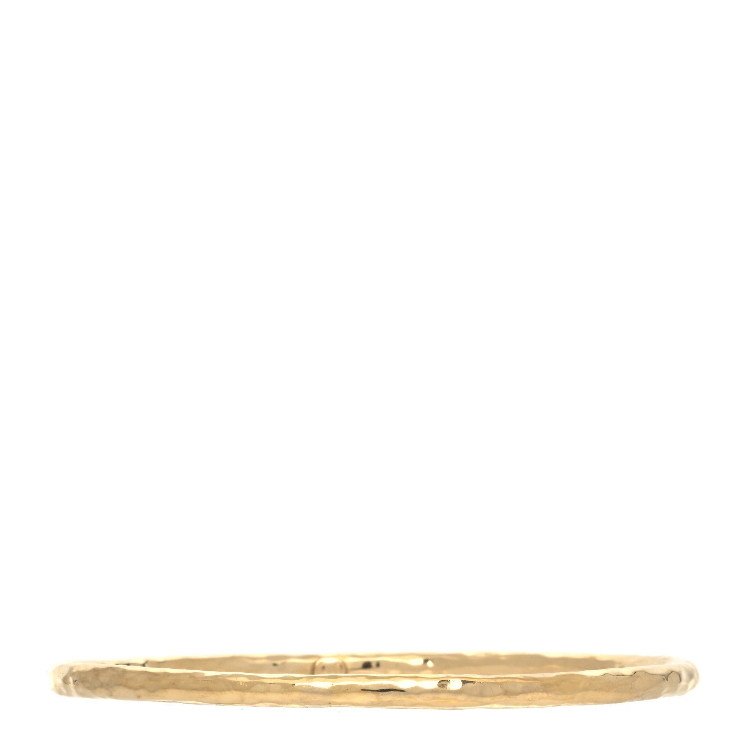 Roberto Coin 18K Yellow Gold Hammered Bangle Bracelet 1 of 6