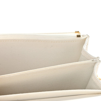 Chanel Shiny Caviar Quilted Flap Charm Small Wallet On Chain WOC White 13 of 15
