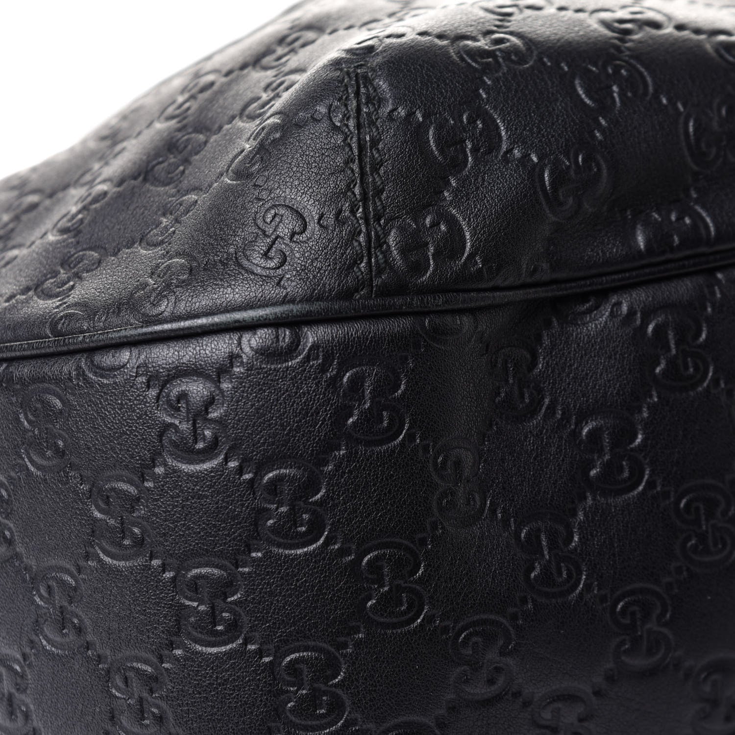 Gucci Guccissima Large New Ladies Web Hobo Black 10 of 14
