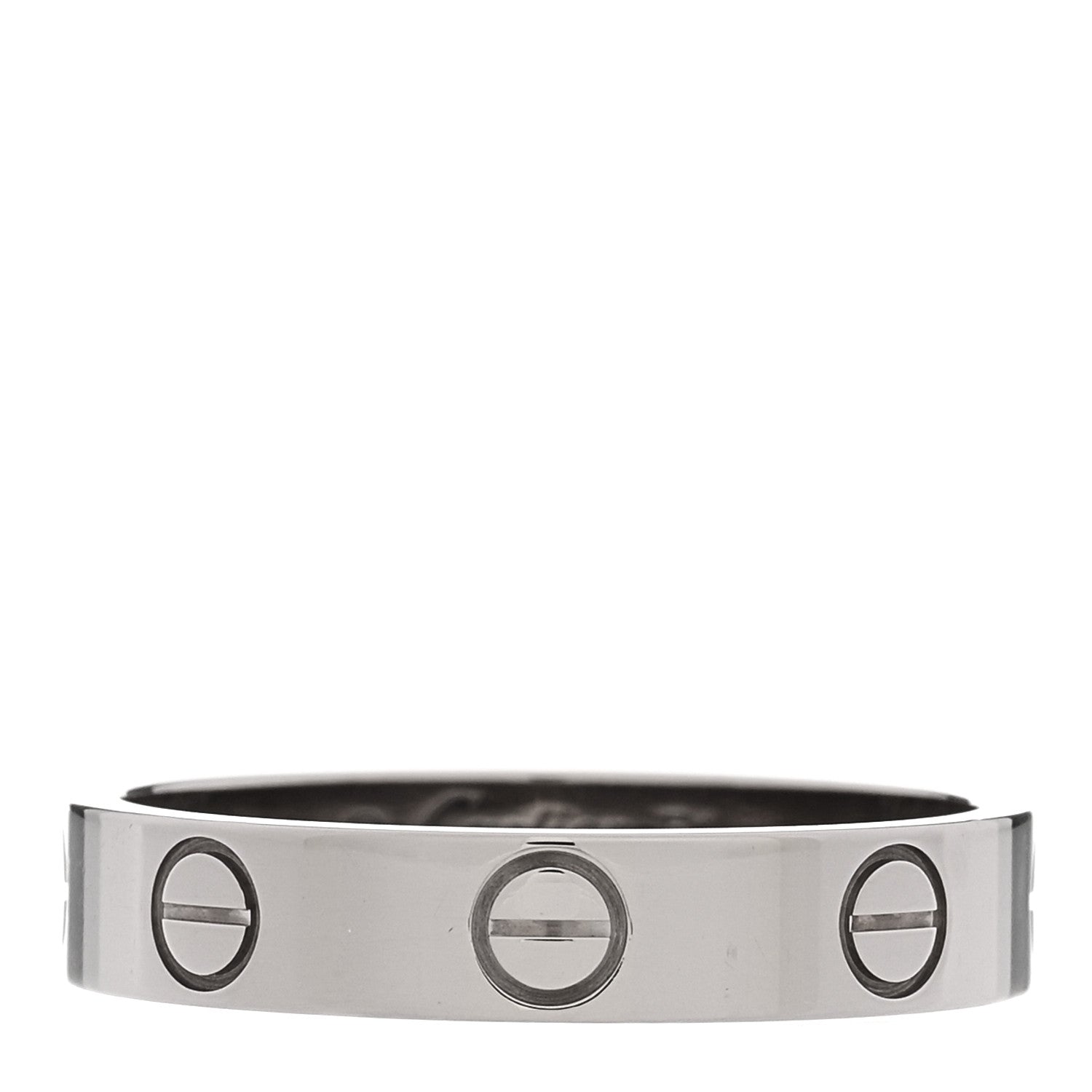 Cartier 18K White Gold 3.5mm LOVE Wedding Band Ring 51 5.75 1 of 4