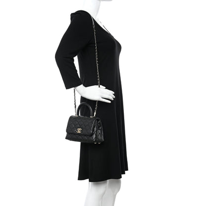 Chanel Caviar Quilted Extra Mini Coco Handle Flap Black 2 of 12