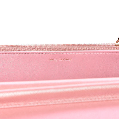 Chanel Iridescent Caviar Quilted Wallet on Chain WOC Rose Pink 7 of 11