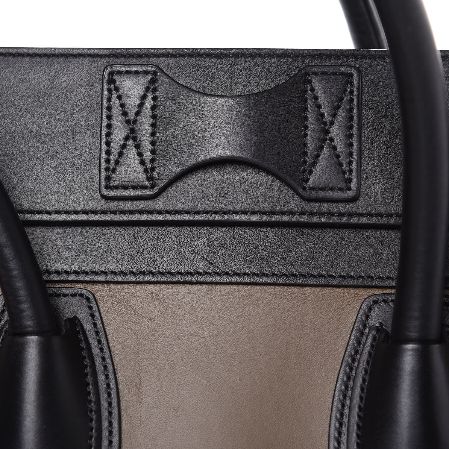 Celine Satin Calfskin Mini Tri-Color Luggage Dark Grey 13 of 19