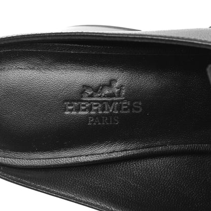 Hermes Goatskin Blossom Mules 36 Black 7 of 9