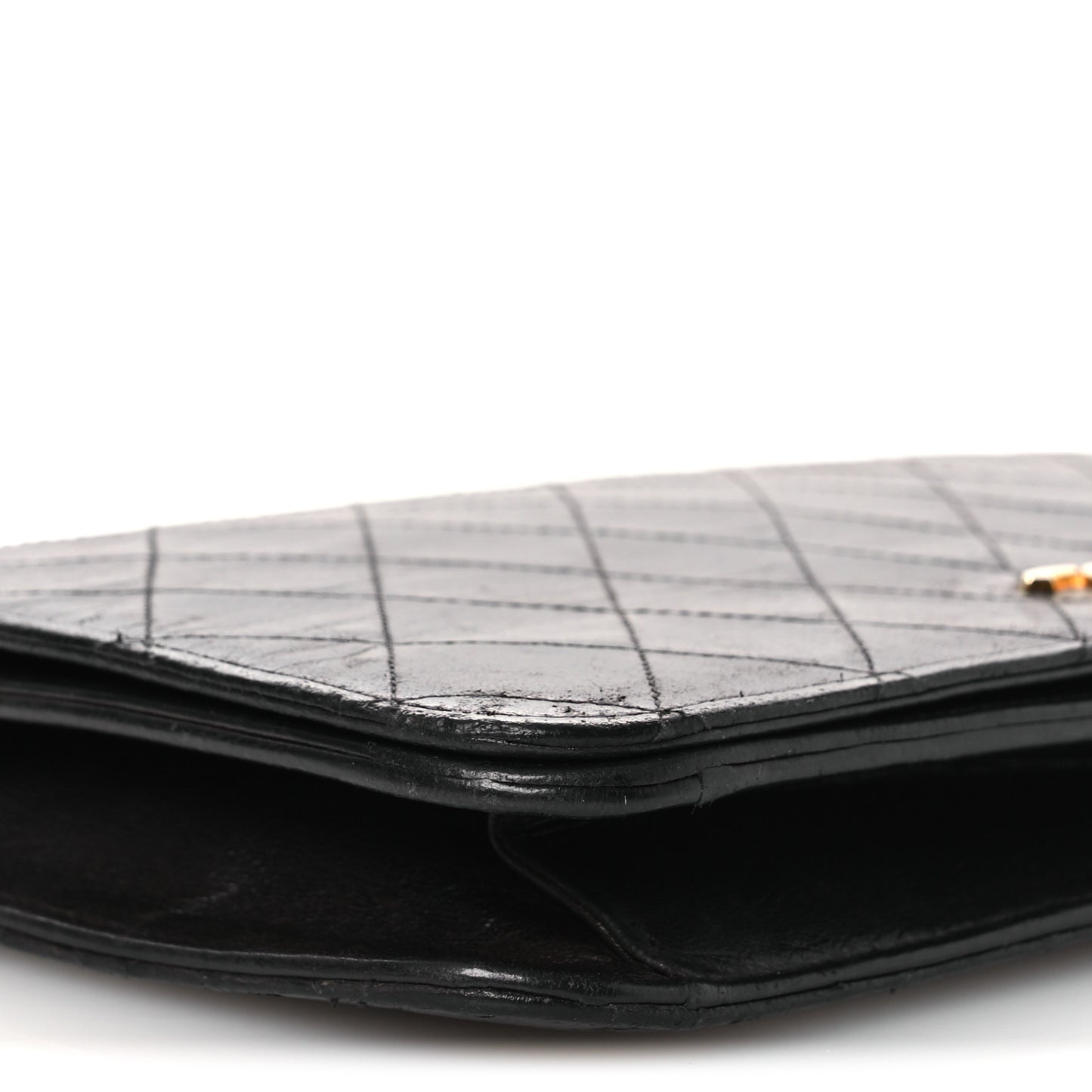 Lambskin Quilted Small Single Flap Bag Black