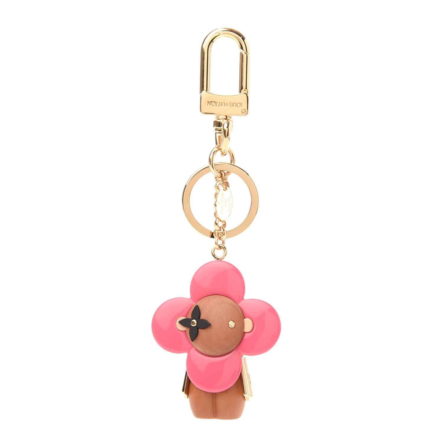 Louis Vuitton Resin Wood Vivienne Bag Charm Pink 1 of 2
