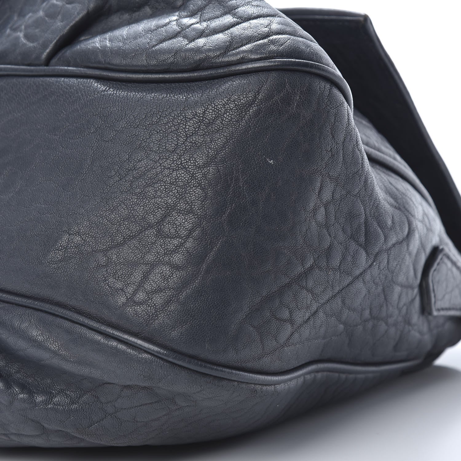 Fendi Crinkled Lambskin Mia Shoulder Flap Navy 10 of 15