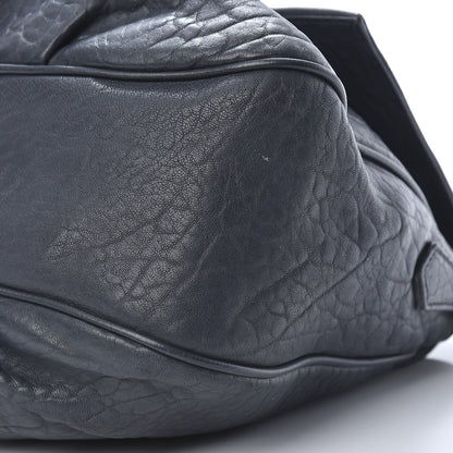 Fendi Crinkled Lambskin Mia Shoulder Flap Navy 10 of 15