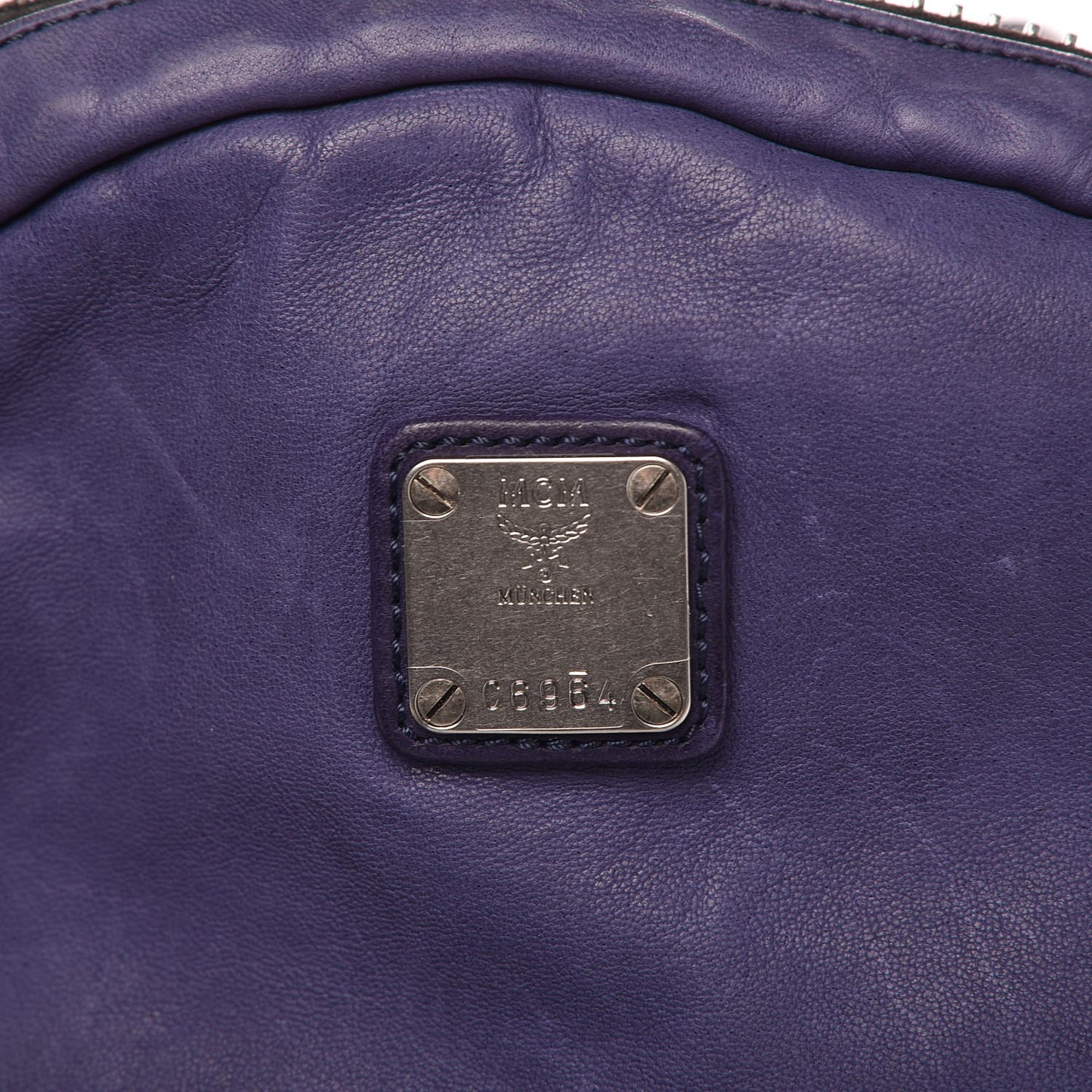 Lambskin Medium Tumbler Backpack Purple