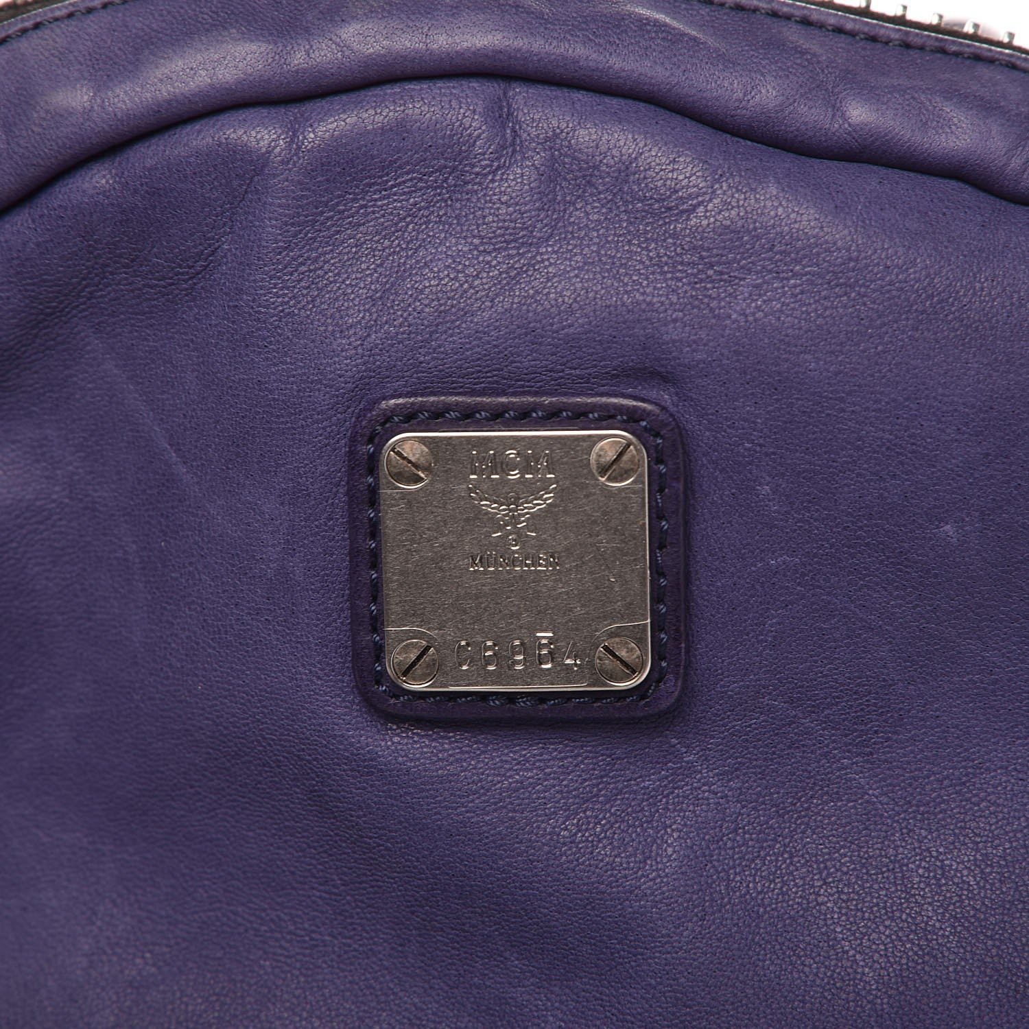 MCM Lambskin Medium Tumbler Backpack Purple 6 of 12