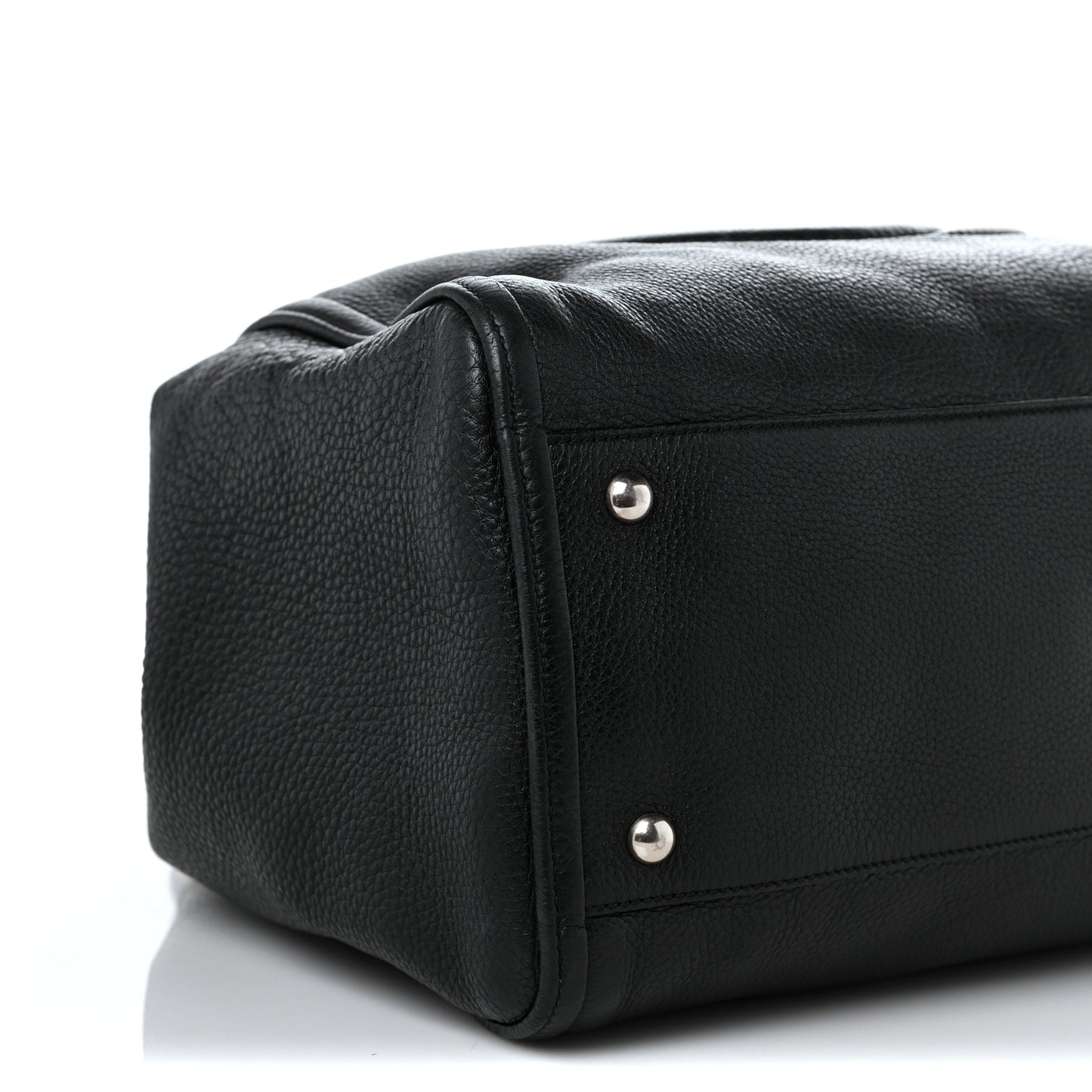 Pebbled Calfskin Medium Soho Shoulder Bag Black