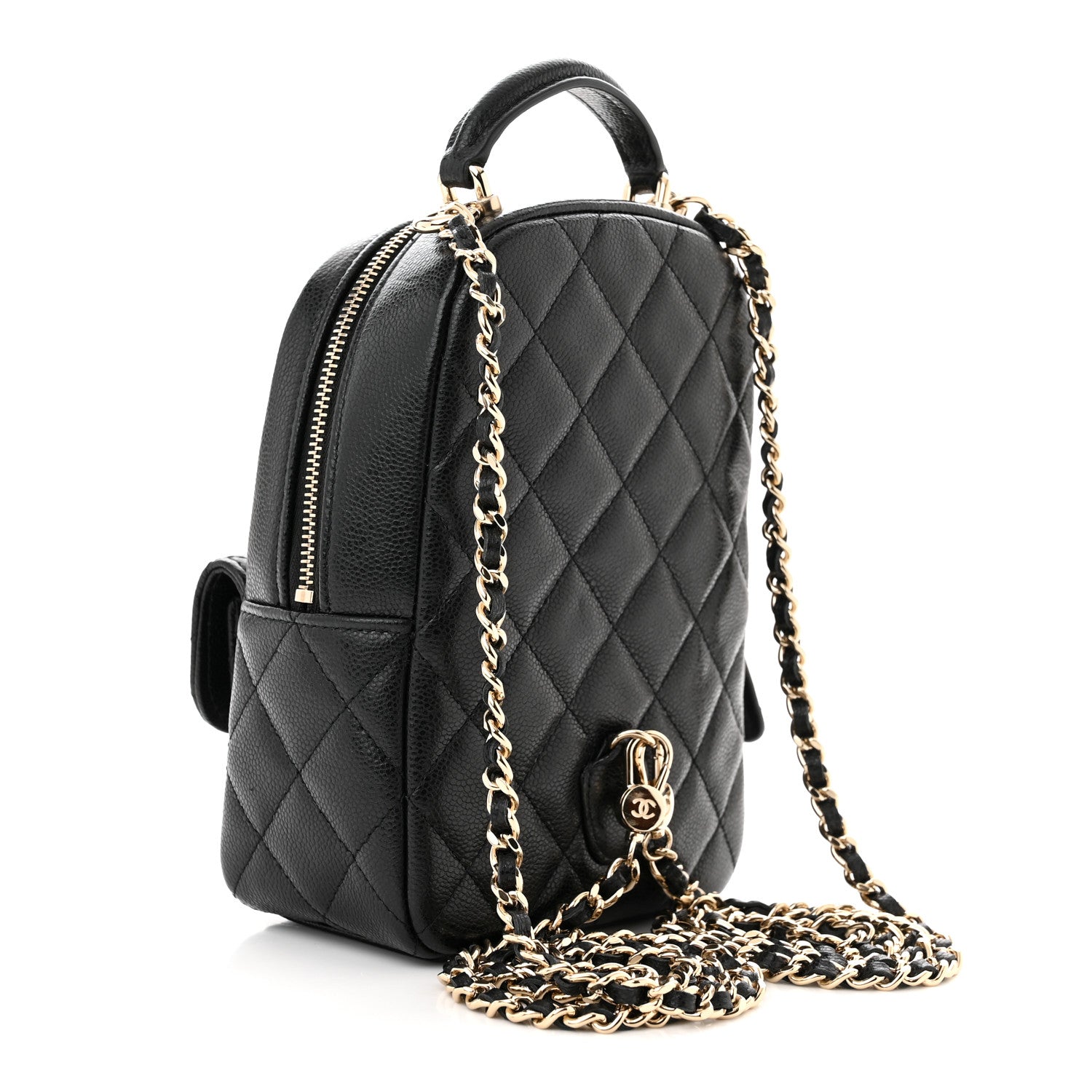 Chanel Caviar Quilted CC Mini Classic Backpack Black 3 of 11