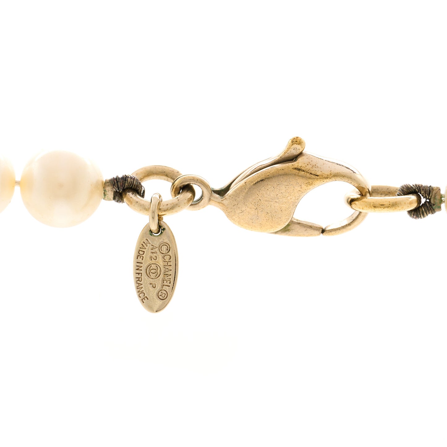 Pearl Multistrand CC Long Necklace Pearly White