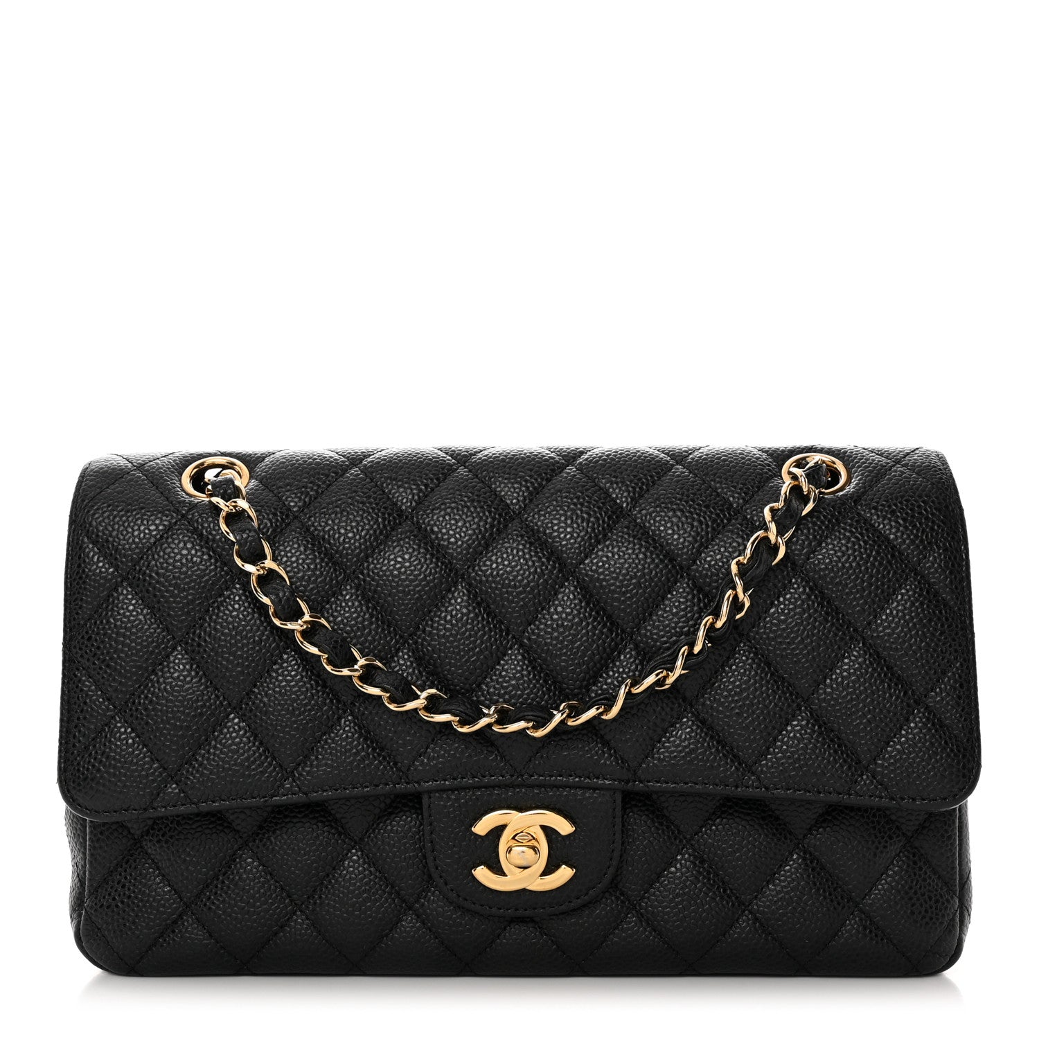 Chanel Caviar Quilted Medium Double Flap Black 1 of 16