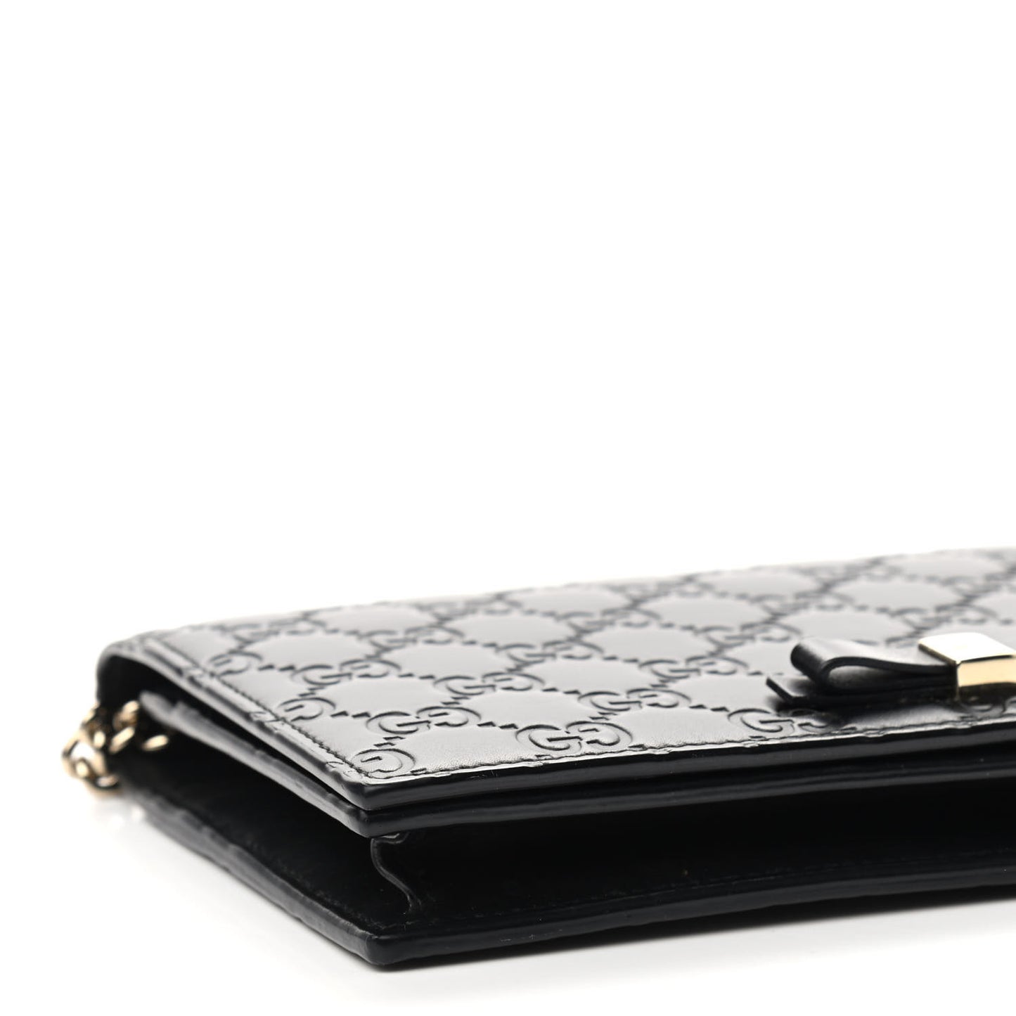 Guccissima Signature Bowy Chain Wallet Black