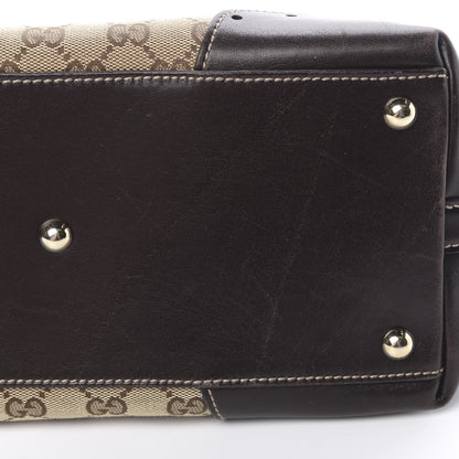 Gucci Monogram Large Punch Tote Dark Brown 13 of 17