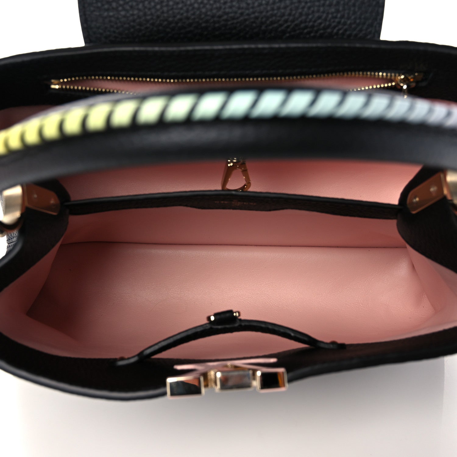 Louis Vuitton Taurillon Capucines MM Rainbow Black 4 of 8