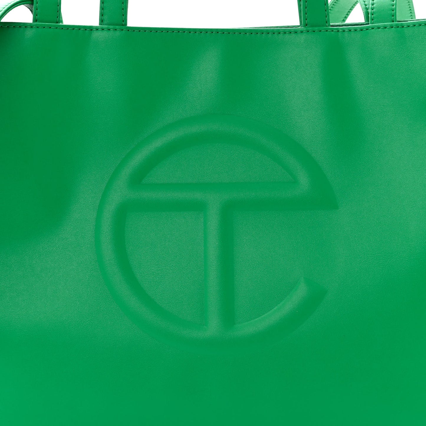 Vegan Leather Medium Shopping Bag Greenscreen