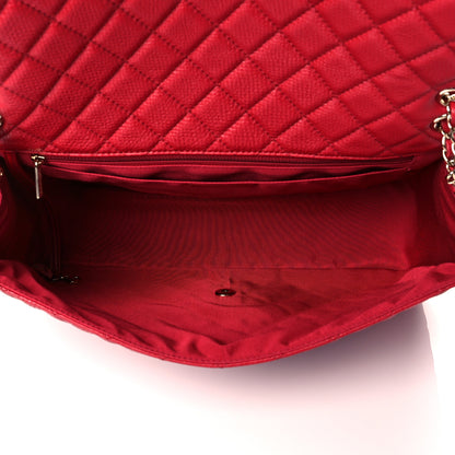 Chanel Calfskin Quilted Small XXL Travel Flap Bag Red 5 of 11