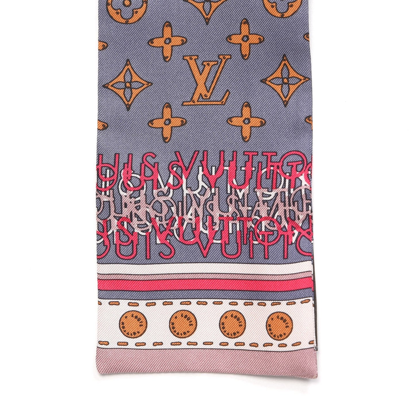 Silk Monogram Map Bandeau Quetsche