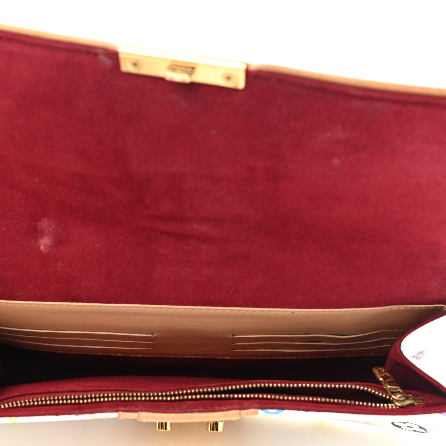 Monogram Multicolor Courtney Clutch White
