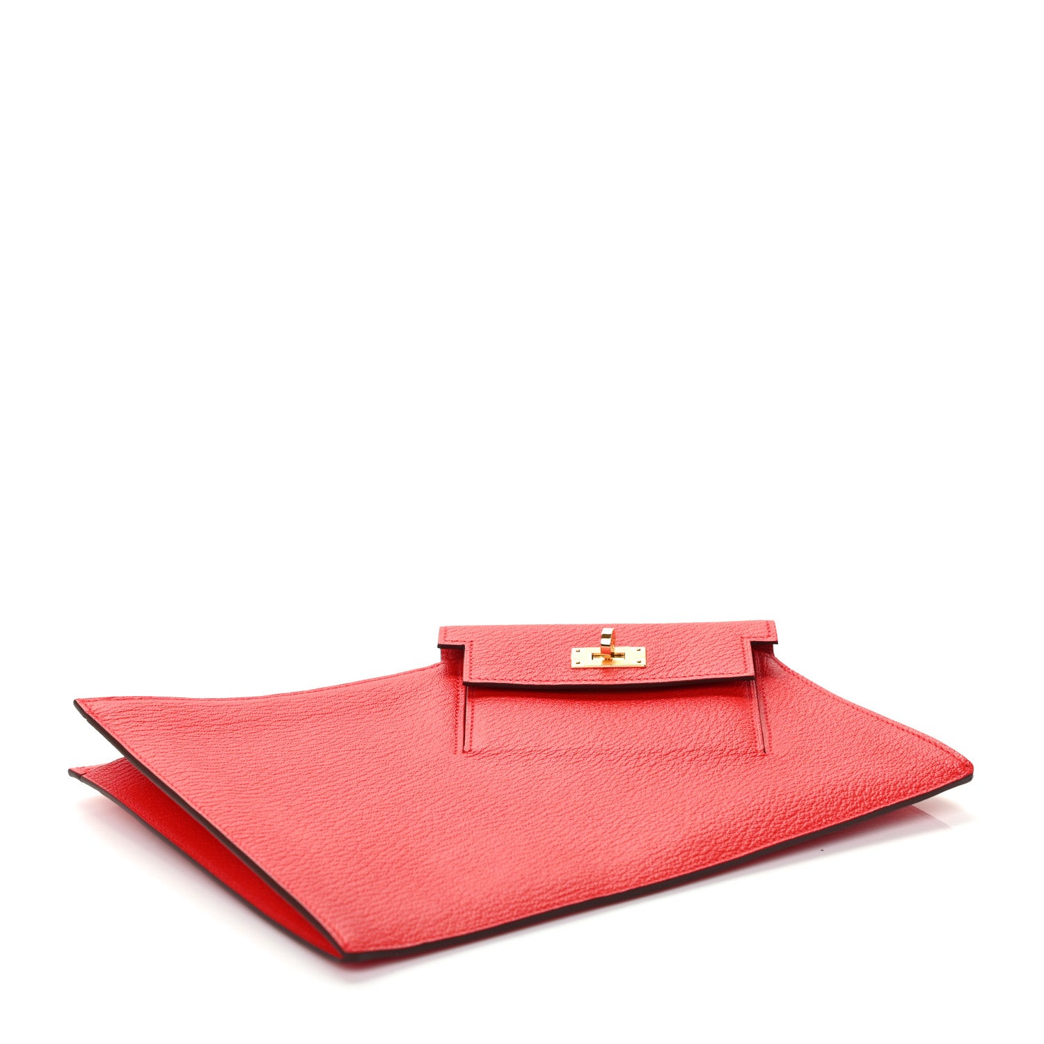 Hermes Chevre Mysore Kelly Pocket To Go Pouch Rouge de Coeur 3 of 4