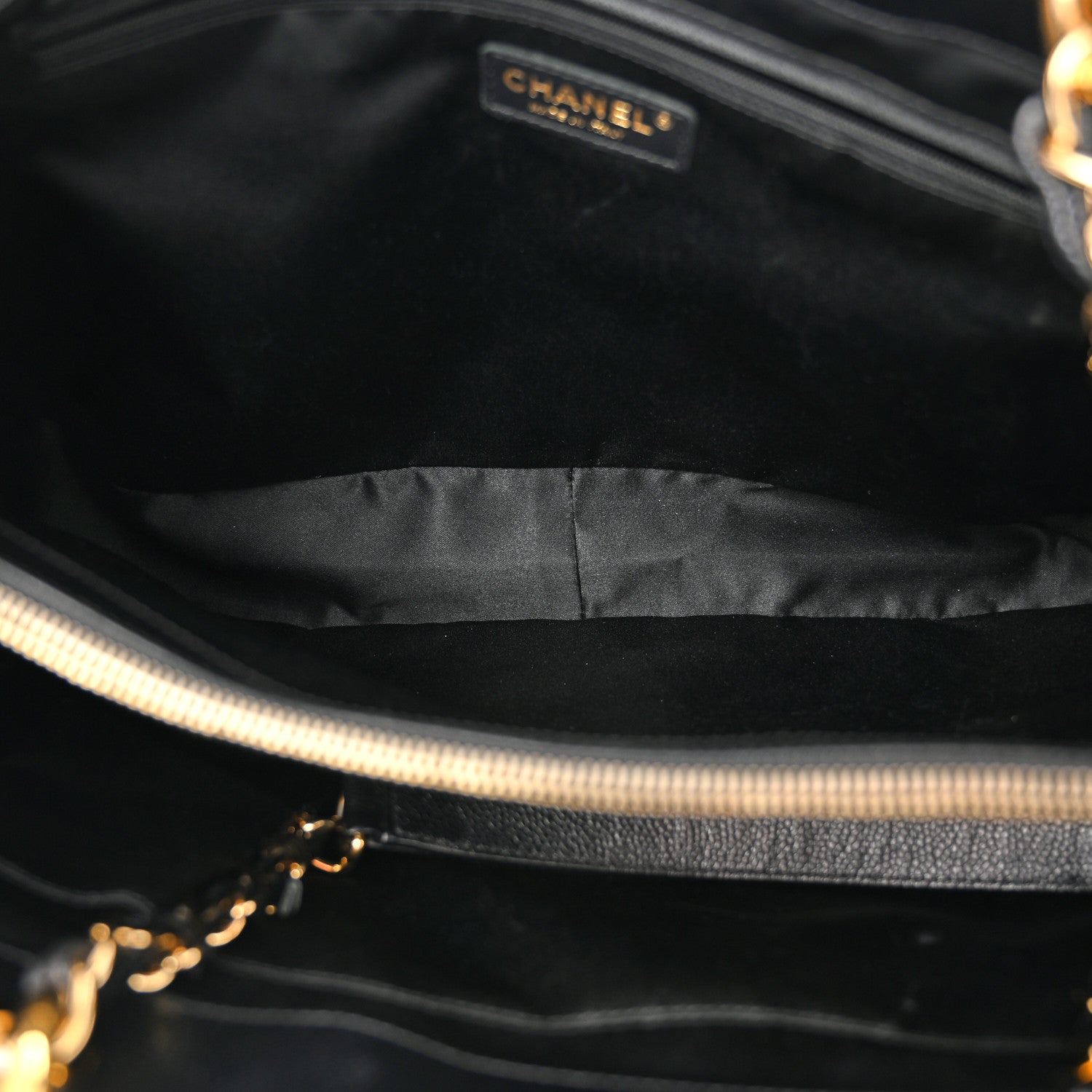 Chanel Caviar Quilted XL Grand Shopping Tote GST Black 5 of 11