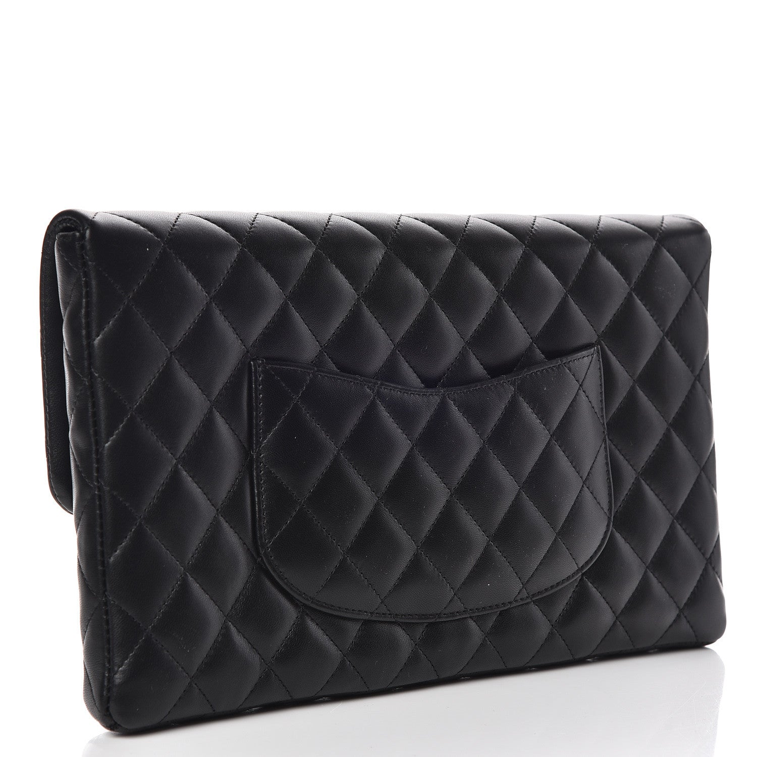 Chanel Lambskin Quilted Flap Clutch Black 3 of 9