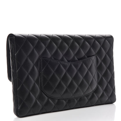 Chanel Lambskin Quilted Flap Clutch Black 3 of 9