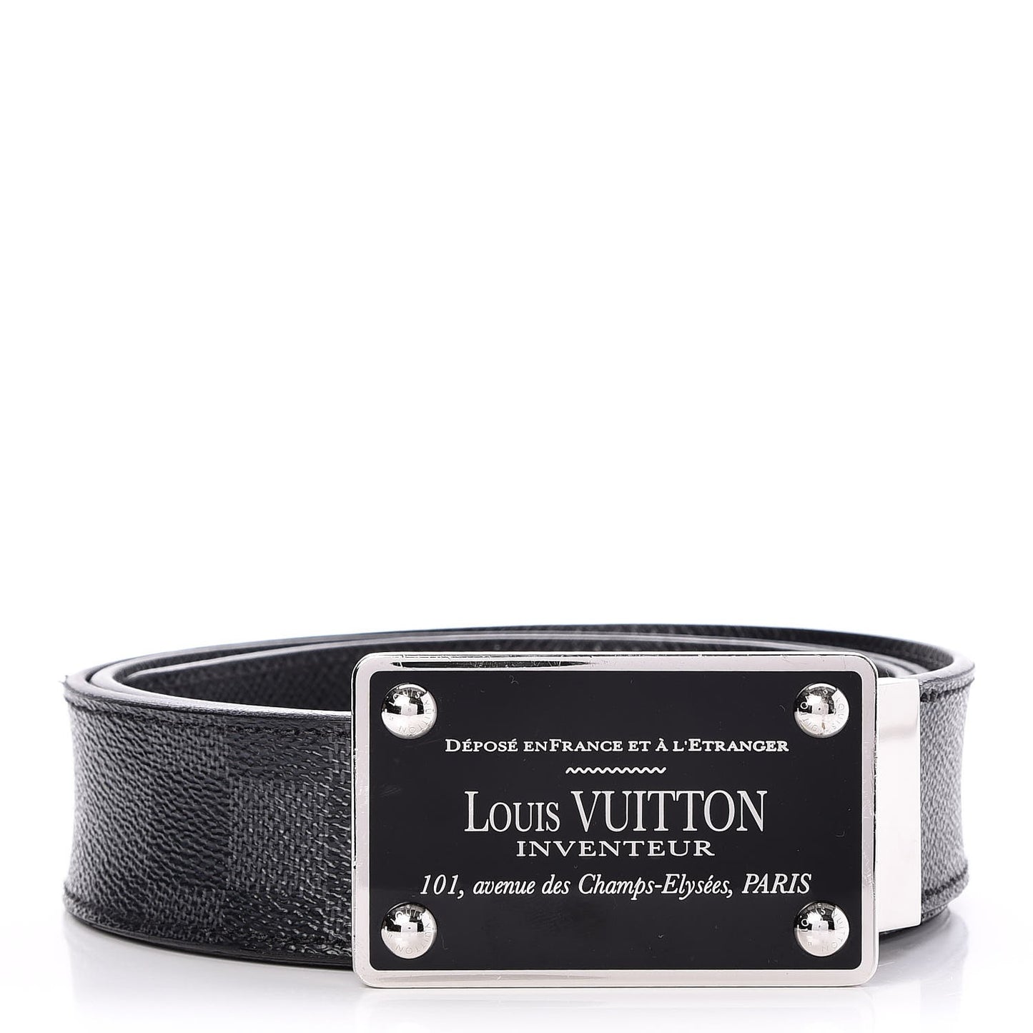 Damier Graphite 35mm LV Inventeur Reversible Belt 95 38
