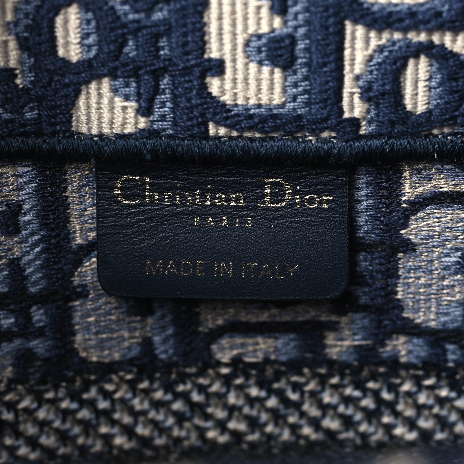 Christian Dior Oblique Small Book Tote Blue Multicolor 6 of 10