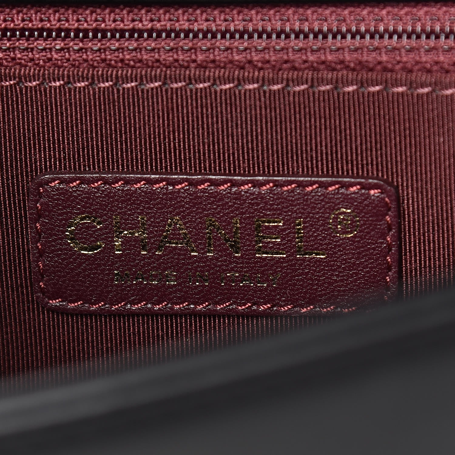 Chanel Calfskin Caviar Suede Chevron New Medium Boy Flap Black 8 of 10