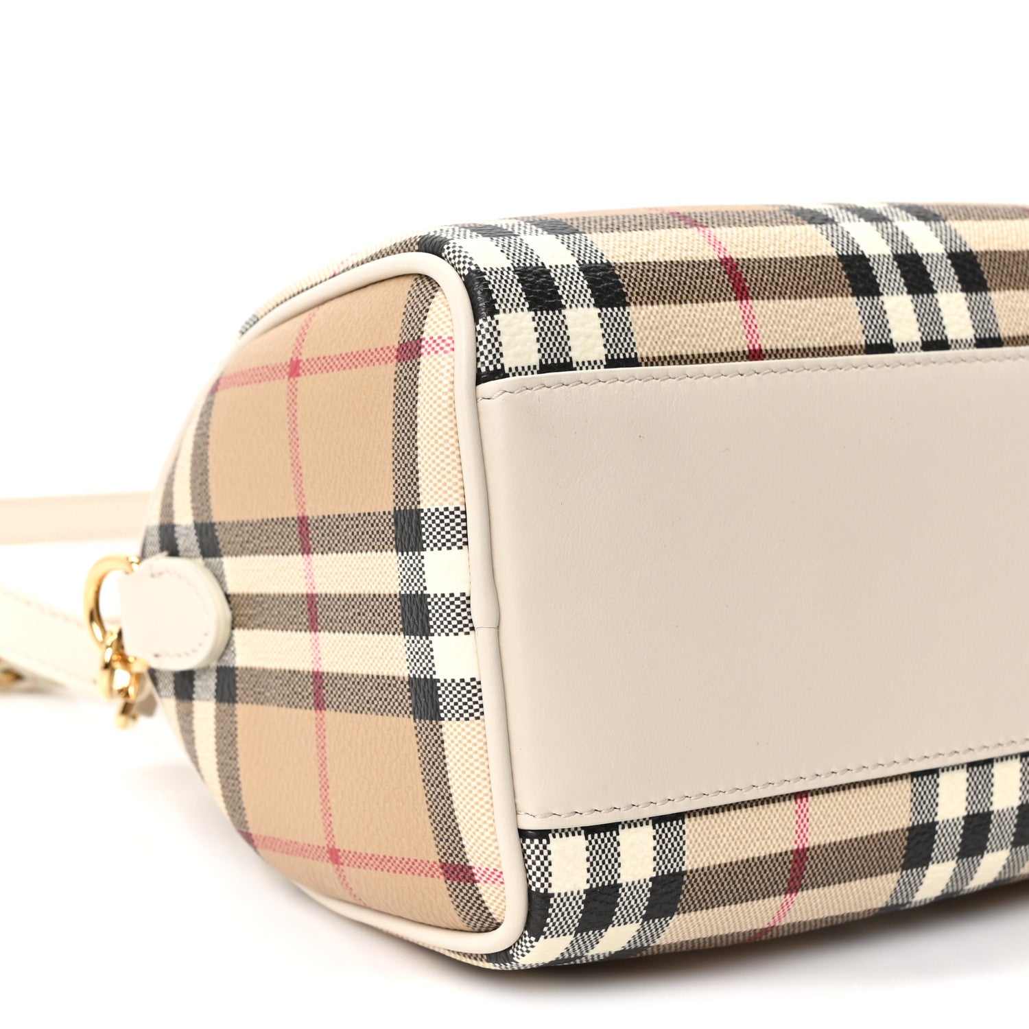 Burberry Vintage Check Mini Bowling Bag Soap Beige 9 of 10