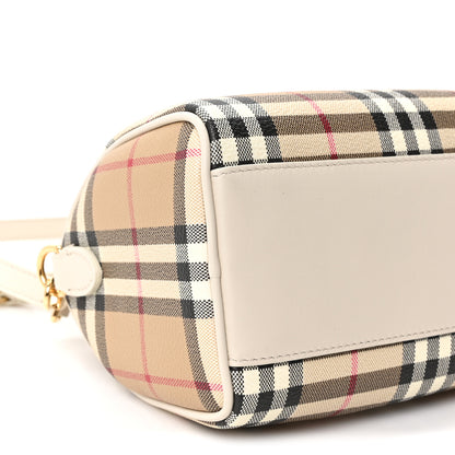 Burberry Vintage Check Mini Bowling Bag Soap Beige 9 of 10