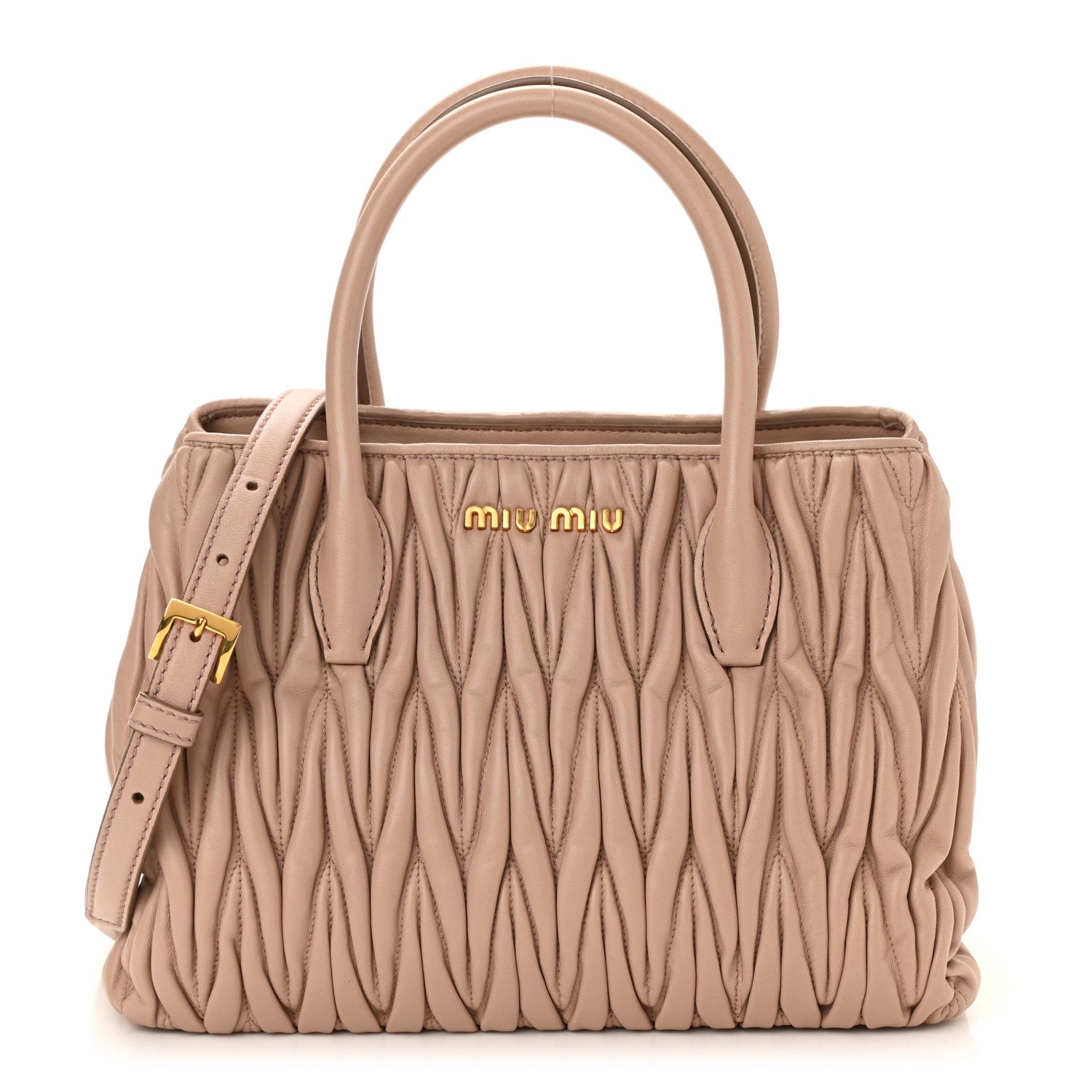 Miu Miu Nappa Matelasse Top Handle Cammeo 1 of 9