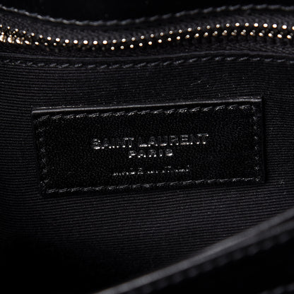 Saint Laurent Calfskin Y Quilted Monogram Toy Loulou Crossbody Bag Black 7 of 10