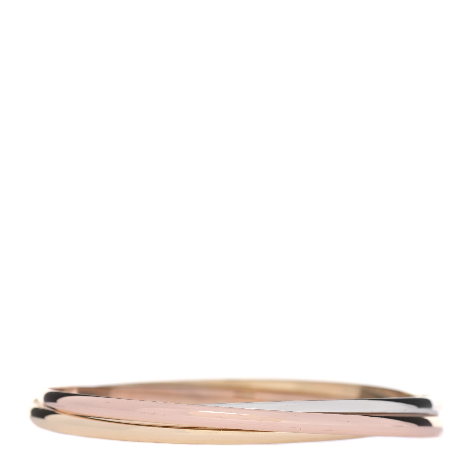 Cartier 18K Pink Yellow White Gold Trinity Bangle Bracelet 1 of 6