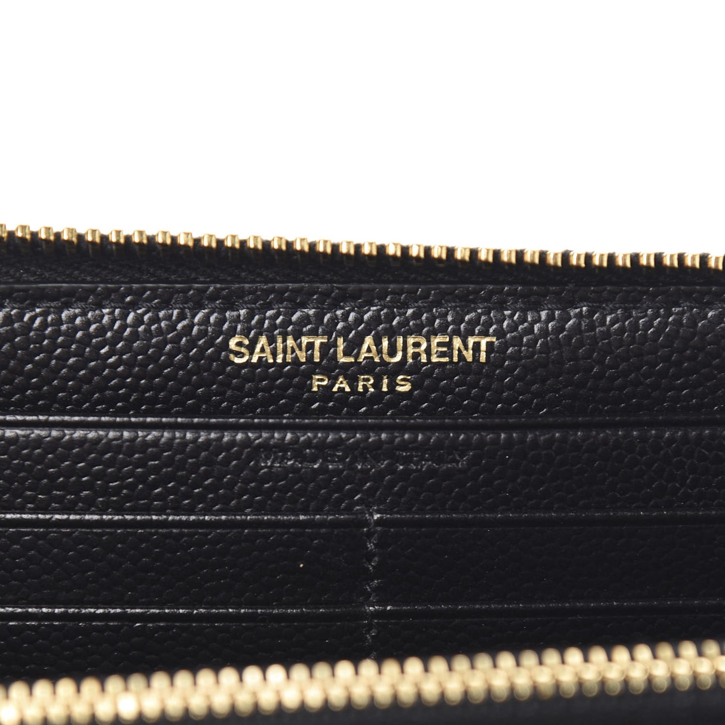 Grain De Poudre Matelasse Chevron Monogram Zip Around Wallet Black