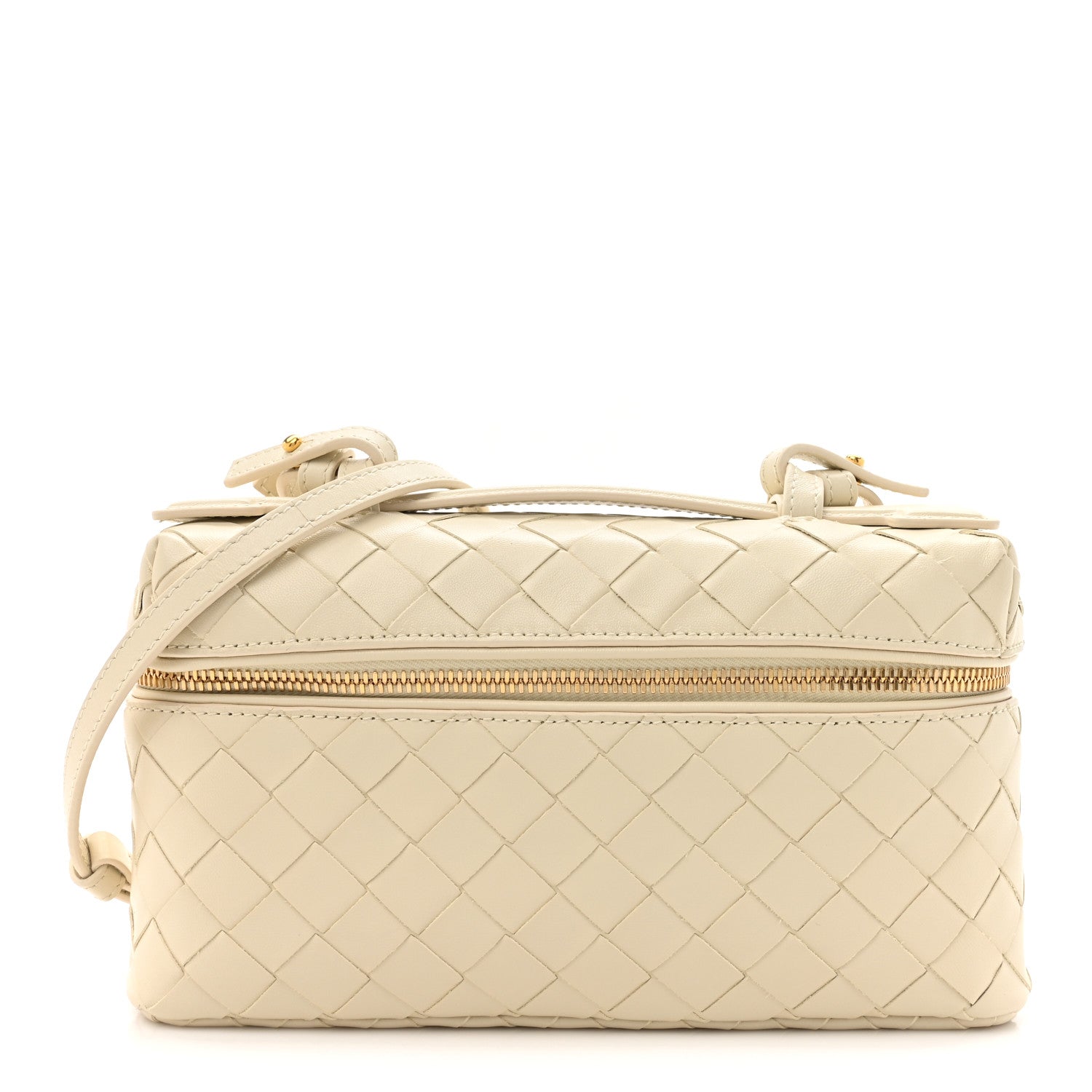 Bottega Veneta Calfskin Intrecciato Bang Bang Vanity Case Sea Salt 1 of 10