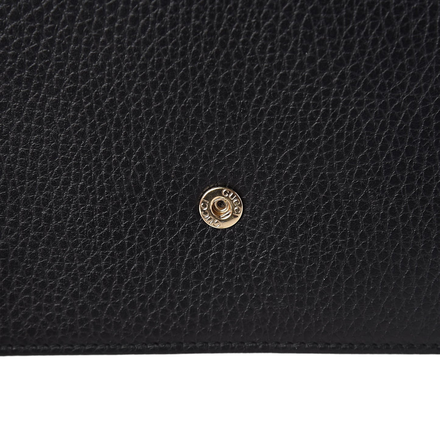 Dollar Calfskin Interlocking G Chain Wallet Black