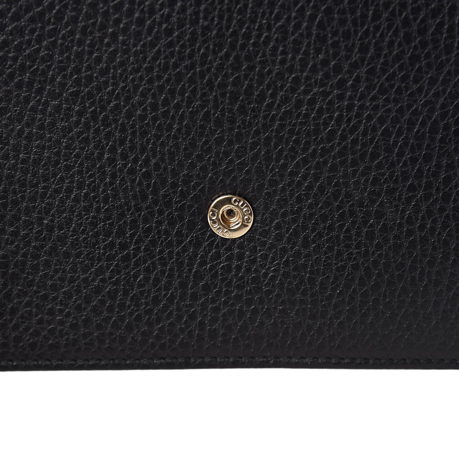 Gucci Dollar Calfskin Interlocking G Chain Wallet Black 10 of 10